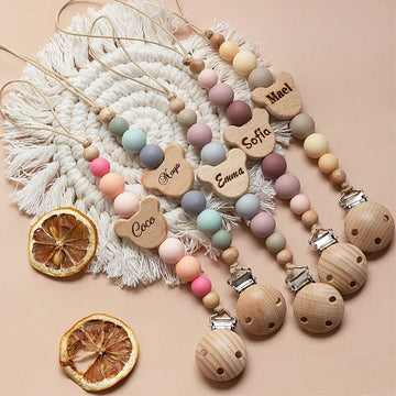 Personalized Beaded Pacifier Holder