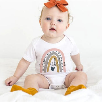 Personalized Baby Rainbow Romper