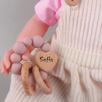 Personalized Beaded Teething Bracelet