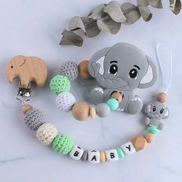 Personalized Elephant Pacifier Clip