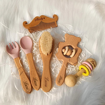 Personalized Beech Baby Gift Set