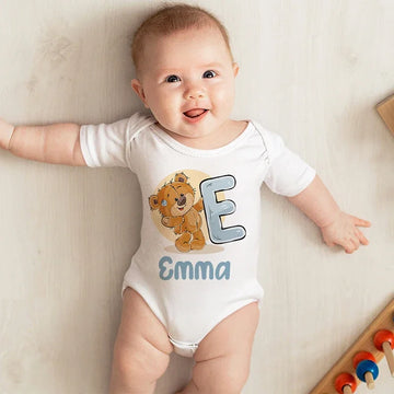 Personalized Bear White Romper
