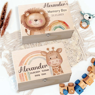 Personalized Rainbow Keepsake Box